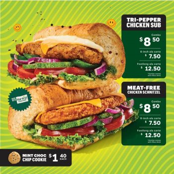 Subway-Tri-Pepper-Chicken-Sub-Meat-Free-Chicken-Schnitzel-Promotion-350x351 25 Nov 2021 Onward: Subway Tri-Pepper Chicken Sub & Meat-Free Chicken Schnitzel Promotion