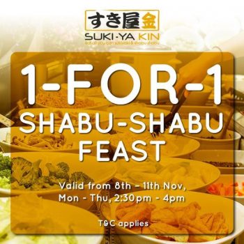 Suki-ya-Kin-1-for-1-Shabu-Shabu-Buffet-Deal-350x350 8-11 Nov 2021: Suki-ya Kin 1-for-1 Shabu Shabu Buffet Deal