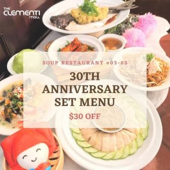 The-Clementi-Mall-30th-Anniversary-Set-Menu-Promotion-350x350 2 Nov 2021 Onward: Soup Restaurant 30th Anniversary Set Menu Promotion at The Clementi Mall