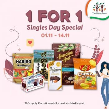 The-Cocoa-Trees-1-For-1-Singles-Day-Special-Promotion-350x350 1-14 Nov 2021: The Cocoa Trees 1 For 1 Singles Day Special Promotion