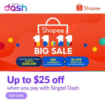 e-350x350 11 Nov 2021: Shopee 11.11 Big Sale with Singtel Dash