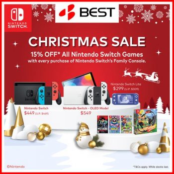 BEST-Denki-Nintendo-Switch-Family-Consoles-Christmas-Sale-350x350 13 Dec 2021 Onward: BEST Denki Nintendo Switch Family Consoles Christmas Sale
