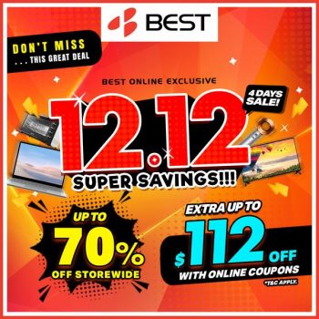 BEST-Denki-Online-Exclusive-12.12-SUPER-SAVINGS-SALE-350x350 9-12 Dec 2021: BEST Denki Online Exclusive 12.12 SUPER SAVINGS SALE