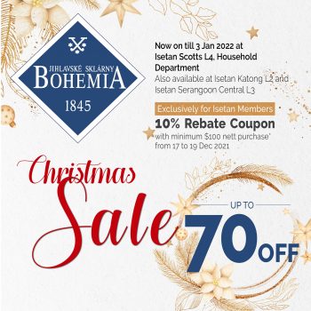 Bohemia-Crystal-Christmas-Sale-at-Isetan-350x350 14 Dec 2021-3 Jan 2022: Bohemia Crystal Christmas Sale at Isetan