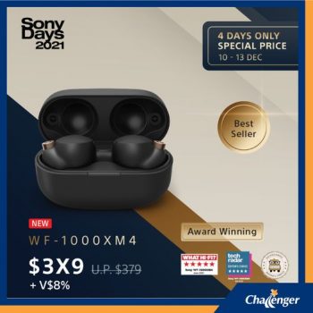 Challenger-Sony-WF-1000XM4-Wireless-Noise-Cancelling-Earphones-Promotion-350x350 10-13 Dec 2021: Challenger Sony WF-1000XM4 Wireless Noise Cancelling Earphones Promotion