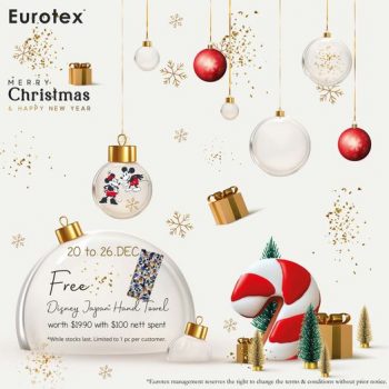 Eurotex-Free-Disney-Japan-Hand-Towel-Christmas-Promotion-350x350 20-26 Dec 2021: Eurotex Free Disney Japan Hand Towel Christmas Promotion