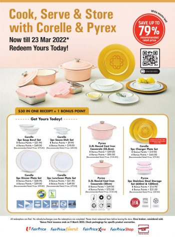 FairPrice-Corelle-amp-Pyrex-Cookware-Deal-1-350x473 2 Dec 2021-23 Mar 2022: FairPrice Corelle & Pyrex Cookware Deal