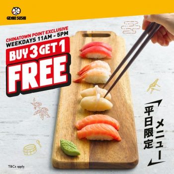 Genki-Sushi-Chinatown-Point-BUY-3-Get-1-FREE-Promotion-350x350 14 Dec 2021 Onward: Genki Sushi Chinatown Point BUY 3 Get 1 FREE Promotion