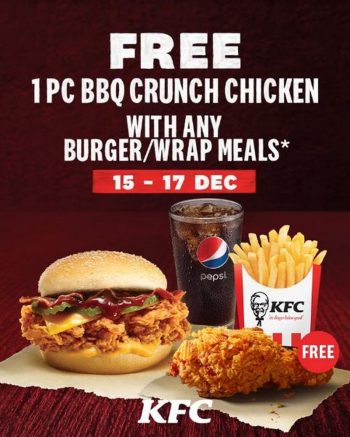 KFC-Free-BBQ-Crunch-Chicken-Promotion-350x437 15-17 Dec 2021: KFC Free BBQ Crunch Chicken Promotion