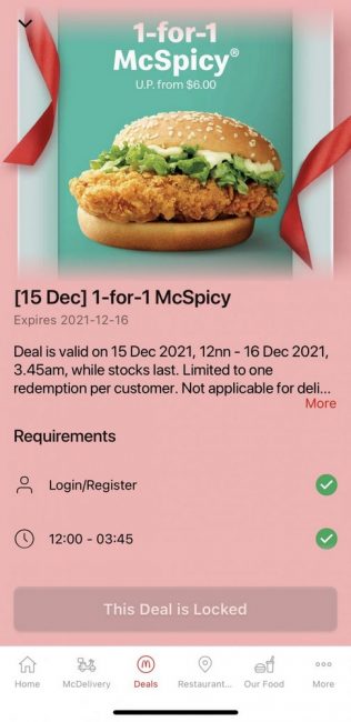 Mcdonalds-1-for-1-Mcspicy-Deal-316x650 15 Dec 2021: Mcdonald’s 1-for-1 Mcspicy Deal