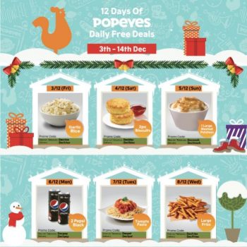 Popeyes-12-Days-Daily-Free-Deals-Promotion-350x350 3-14 Dec 2021: Popeyes 12 Days Daily Free Deals Promotion