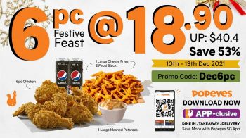 Popeyes-Christmas-6pc-Festive-Feast-Promotion-350x196 10-13 Dec 2021: Popeyes Christmas 6pc Festive Feast Promotion