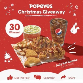 Popeyes-Christmas-Giveaway-Promotion-350x350 6-10 Dec 2021: Popeyes Christmas Giveaway Promotion