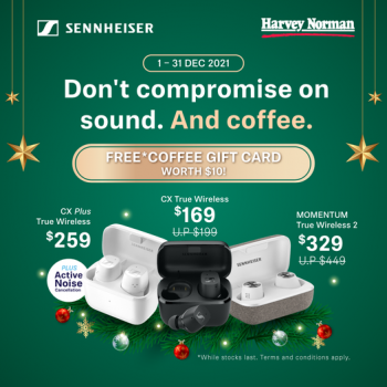 Sennheiser-True-Wireless-Earbuds-Promotion-at-Harvey-Norman-350x350 1-31 Dec 2021: Sennheiser True Wireless Earbuds Promotion at Harvey Norman