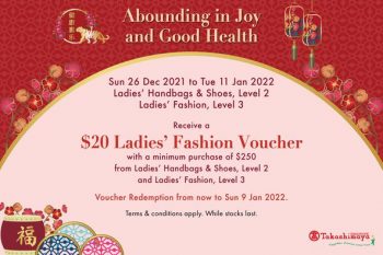 Takashimaya-20-Ladies-Fashion-Voucher-Promotion-350x233 27 Dec 2021-11 Jan 2022: Takashimaya $20 Ladies' Fashion Voucher Promotion