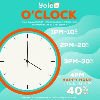 Yole-Oclock-Special-Promotion-at-Jurong-Point-Shopping-Centre-350x350 20 Dec 2021 Onward: Yolé O'clock Special Promotion at Jurong Point Shopping Centre