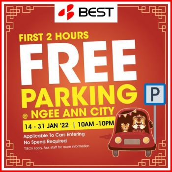 BEST-Denki-FREE-PARKING-Promotion-at-Ngee-Ann-City-350x350 14-31 Jan 2022: BEST Denki FREE PARKING Promotion at Ngee Ann City
