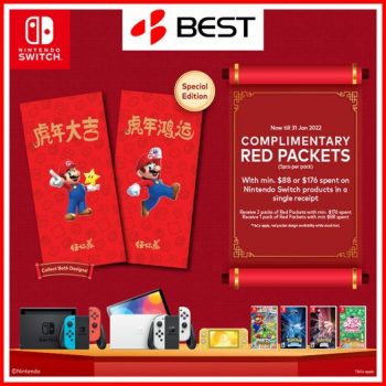BEST-Denki-complimentary-Nintendo-Switchs-Tiger-Year-Special-Edition-Red-Packets-Promotion-350x350 11-31 Jan 2022: BEST Denki complimentary Nintendo Switch’s Tiger Year Special Edition Red Packets Promotion