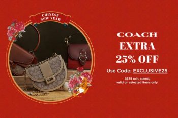 COACH-ZALORA-CNY-Sale-Extra-25-OFF-350x233 25 Jan 2022 Onward: COACH ZALORA CNY Sale Extra 25% OFF