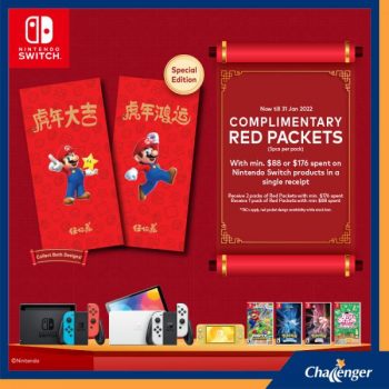 Challenger-Nintendo-Switch-Free-CNY-Red-Packets-Promotion-350x350 Now till 31 Jan 2022: Challenger Nintendo Switch Free CNY Red Packets Promotion