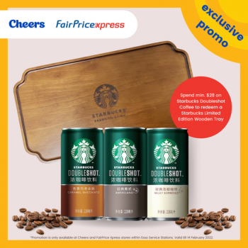 Cheers-and-FairPrice-Xpress-FREE-LIMITED-EDITION-Starbucks-Wooden-Tray-Promotion-350x350 25 Jan-14 Feb 2022: Cheers and FairPrice Xpress FREE LIMITED EDITION Starbucks Wooden Tray Promotion