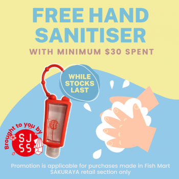 Fish-Mart-Sakuraya-Free-Hand-Sanitiser-Promotion-350x350 3 Jan 2022 Onward: Fish Mart Sakuraya Free Hand Sanitiser Promotion
