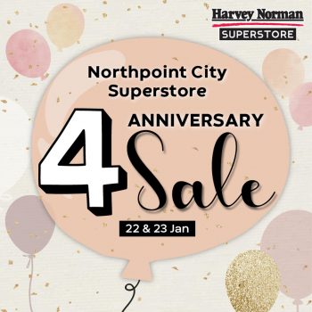 Harvey-Norman-Northpoint-City-Superstore-4th-Anniversary-Promotion-350x350 22-23 Jan 2022: Harvey Norman Northpoint City Superstore 4th Anniversary Promotion