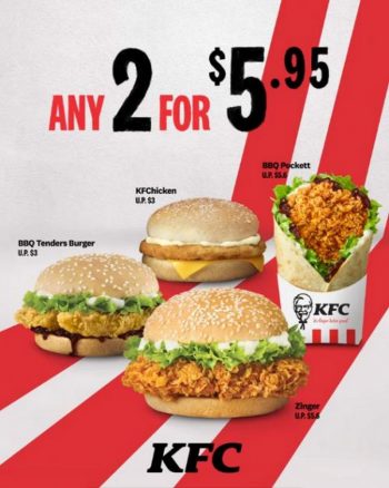 KFC-Any-2-For-5.95-Promotion-350x438 4 Jan 2022 Onward: KFC Any 2 For $5.95 Promotion