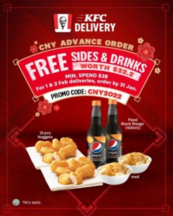 KFC-Delivery-CNY-Advance-Order-Promotion-FREE-Sides-Drinks-350x437 24-31 Jan 2022: KFC Delivery CNY Advance Order Promotion FREE Sides & Drinks