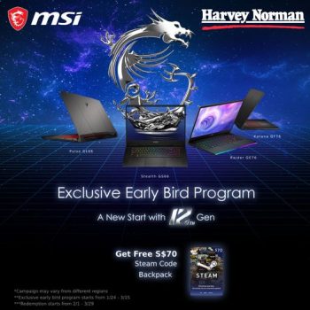 MSI-12th-Gaming-Laptop-Series-Exclusive-Early-Bird-Program-Promotion-at-Harvey-Norman-350x350 24 Jan-15 Mar 2022: MSI 12th Gaming Laptop Series Exclusive Early Bird Program Promotion at Harvey Norman