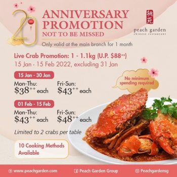 Peach-Garden-Group-20th-Anniversary-Promotion-350x350 15 Jan-15 Feb 2022: Peach Garden Group 20th Anniversary Promotion