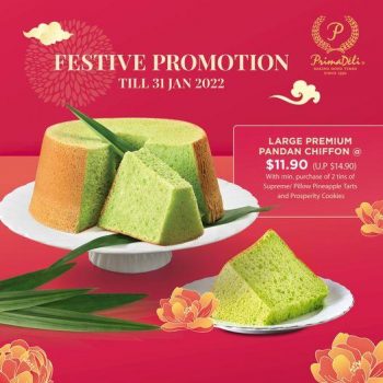 PrimaDeli-CNY-Premium-Pandan-Chiffon-Promotion-350x350 5-31 Jan 2022: PrimaDeli CNY Premium Pandan Chiffon Promotion