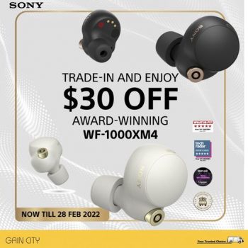 SONY-WF-1000XM4-ANC-TWS-Trade-In-Promotion-at-Gain-City-350x350 19 Jan-28 Feb 2022: SONY WF-1000XM4 ANC TWS Trade-In Promotion at Gain City