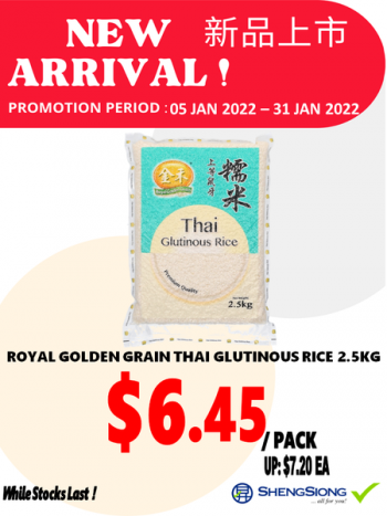 Sheng-Siong-Supermarket-new-arrival-Royal-Golden-Grain-Thai-Glutinous-Rice-Promotion2-350x467 5-31 Jan 2022: Sheng Siong Supermarket new arrival Royal Golden Grain Thai Glutinous Rice Promotion