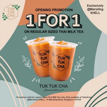 Tuk-Tuk-Cha-1-for-1-Thai-Milk-Tea-Promo-350x350 5-27 Jan 2022: Tuk Tuk Cha 1-for-1 Thai Milk Tea Promotion