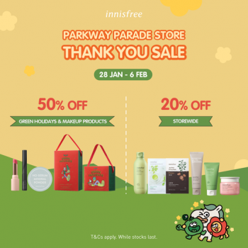 innisfree-Parkway-Parade-store-thank-you-Sale-350x350 28 Jan-6 Feb 2022: innisfree Parkway Parade store thank you Sale