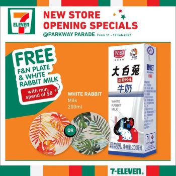7-Eleven-FREE-FN-Plate-and-a-pack-of-White-Rabbit-Milk-Promotion-350x350 12-17 Feb 2022: 7-Eleven FREE F&N Plate and a pack of White Rabbit Milk Promotion