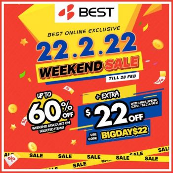 BEST-Denki-Online-Exclusive-22.2.22-Weekend-Sale--350x350 26-28 Feb 2022: BEST Denki Online Exclusive 22.2.22 Weekend Sale