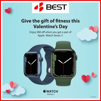 Best-Denki-Apple-Watch-Series-7-Valentines-Day-Promotion-350x350 8-20 Feb 2022: Best Denki Apple Watch Series 7 Valentine's Day Promotion