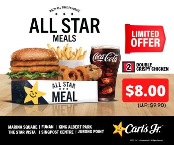 Carls-Jr.-All-Star-Meals-Double-Crispy-Chicken-Sandwich-@-8.00-Promotion--350x293 21 Feb 2022 Onward: Carl's Jr. All Star Meals Double Crispy Chicken Sandwich @ $8.00 Promotion