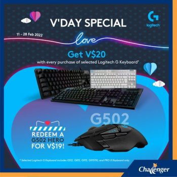 Challenger-Logitech-G-Keyboard-Valentines-Day-Promotion-350x350 11-28 Feb 2022: Challenger Logitech G Keyboard Valentines Day Promotion