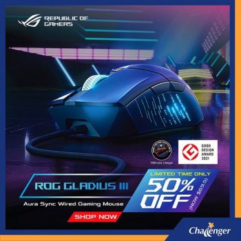 Challenger-ROG-Gladius-III-Classic-asymmetrical-gaming-Promotionmouse-350x350 2-28 Feb 2022: Challenger ROG Gladius III Classic asymmetrical gaming mouse Promotion