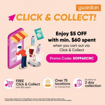 Guardian-Online-Click-Collect-5-OFF-Promotion-1-350x350 7- 9 Feb 2022: Guardian Online Click & Collect $5 OFF Promotion