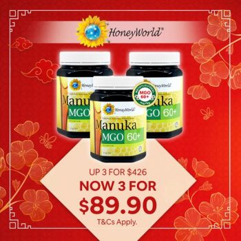 HoneyWorld-Manuka-MGO-60-1kg-Triple-Pack-Promotion-at-OG-350x350 7 Feb 2022 Onward: HoneyWorld Manuka MGO 60+ 1kg Triple Pack Promotion at OG