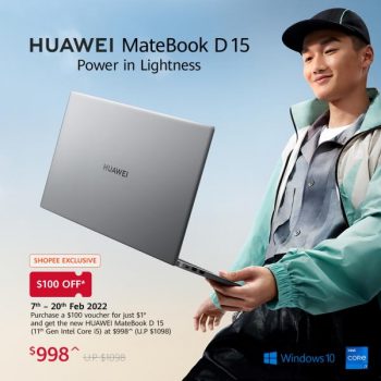 Huawei-Shopee-HUAWEI-Matebook-D-15-Promotion-350x350 7- 20 Feb 2022: Huawei Shopee HUAWEI Matebook D 15 Promotion
