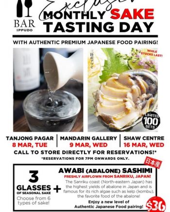 Ippudo-Monthly-Sake-Tasting-Day-Promotion-350x438 8-16 March 2022: Ippudo Monthly Sake Tasting Day Promotion