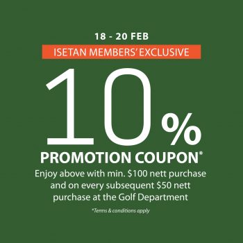 Isetan-Golf-Sale-with-10-Promotion-Coupons-350x350 18-20 Feb 2022: Isetan Golf Sale with 10% Promotion Coupons