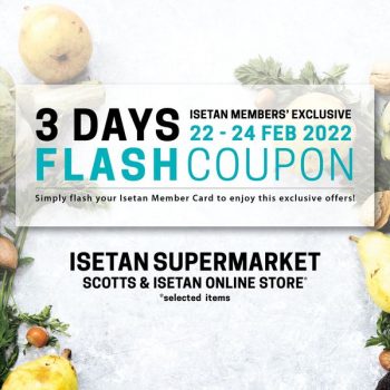Isetan-Supermarket-Flash-Coupon-Promotion-350x350 22-24 Feb 2022: Isetan Supermarket Flash Coupon Promotion