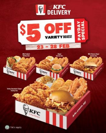 KFC-Delivery-Payday-RM5-OFF-Variety-Boxes-Promotion-350x438 23-28 Feb 2022: KFC Delivery Payday RM5 OFF Variety Boxes Promotion