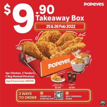 Popeyes-9.90-Takeaway-Box-Promotion-350x350 25-26 Feb 2022: Popeyes $9.90 Takeaway Box Promotion
